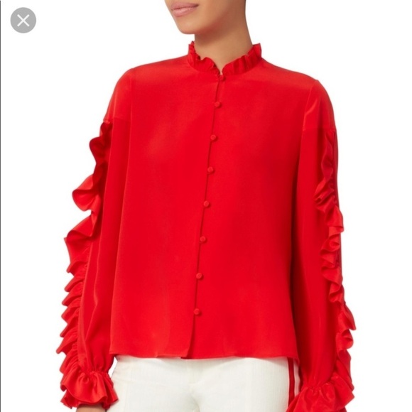 Alexis Rocio 100% silk ruffle blouse 17626 - Picture 4 of 16